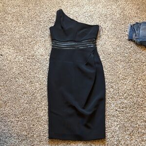 Nicholas Elegant Black One-Shoulder Dress